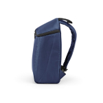 Zaino termico in poliestere riciclato con doppia cerniera 12L color blu mare quarta vista