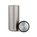 Bicchiere da viaggio a doppia parete in acciaio inox riciclato 500ml color argento seconda vista