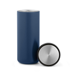 Bicchiere da viaggio a doppia parete in acciaio inox riciclato 500ml color blu mare seconda vista