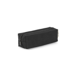 Astuccio multiuso in tela riciclata con zip 270 g/m2 color nero