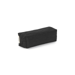 Astuccio multiuso in tela riciclata con zip 270 g/m2 color nero seconda vista