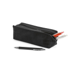 Astuccio multiuso in tela riciclata con zip 270 g/m2 color nero terza vista