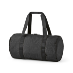 Borsa da palestra in nylon riciclato con scomparto per scarpe color nero