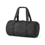 Borsa da palestra in nylon riciclato con scomparto per scarpe color nero seconda vista