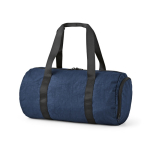 Borsa da palestra in nylon riciclato con scomparto per scarpe color blu mare seconda vista