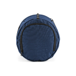 Borsa da palestra in nylon riciclato con scomparto per scarpe color blu mare terza vista