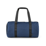 Borsa da palestra in nylon riciclato con scomparto per scarpe color blu mare vista frontale