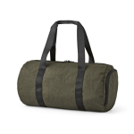 Borsa da palestra in nylon riciclato con scomparto per scarpe color verde scuro seconda vista