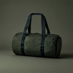 Borsa da palestra in nylon riciclato con scomparto per scarpe color verde scuro