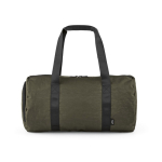Borsa da palestra in nylon riciclato con scomparto per scarpe color verde scuro vista frontale