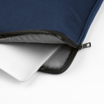 Custodia per computer portatile in nylon riciclato resistente e impermeabile 15,6'' color blu mare vista dettaglio