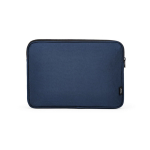 Custodia per computer portatile in nylon riciclato resistente e impermeabile 15,6'' color blu mare vista frontale