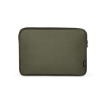 Custodia per computer portatile in nylon riciclato resistente e impermeabile 15,6'' color verde scuro vista frontale