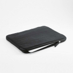 Custodia per laptop con imbottitura rigida in tela riciclata 15,6” color nero seconda vista