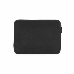 Custodia per laptop con imbottitura rigida in tela riciclata 15,6” color nero vista frontale