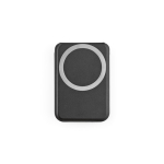 Portacarte magnetico 2 in 1 in pelle vegana con supporto per smartphone color nero vista posteriore