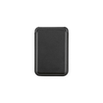 Portacarte magnetico 2 in 1 in pelle vegana con supporto per smartphone color nero vista frontale