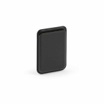 Portacarte magnetico per cellulare in pelle sintetica con clip color nero