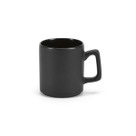 Tazza in ceramica con finitura opaca e manico quadrato 260ml color nero