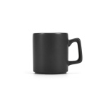 Tazza in ceramica con finitura opaca e manico quadrato 260ml color nero seconda vista