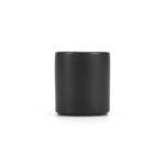 Tazza in ceramica con finitura opaca e manico quadrato 260ml color nero vista frontale