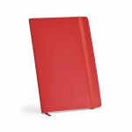 Taccuino in pelle sintetica riciclata con copertina morbida A5 e pagine a righe color rosso