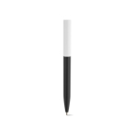 Penna in plastica riciclata dal design ultraleggero e inchiostro blu color nero vista frontale