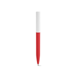 Penna in plastica riciclata dal design ultraleggero e inchiostro blu color rosso vista frontale