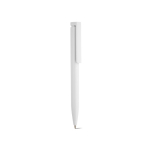 Penna in plastica riciclata dal design ultraleggero e inchiostro blu color bianco