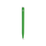 Penna in plastica riciclata dal design ultraleggero e inchiostro blu color verde vista posteriore