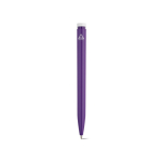 Penna in plastica riciclata dal design ultraleggero e inchiostro blu color viola vista posteriore