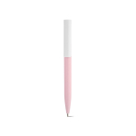Penna in plastica riciclata dal design ultraleggero e inchiostro blu color rosa chiaro vista frontale