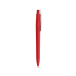 Penna con corpo in plastica riciclata, clip grande e inchiostro blu color rosso seconda vista