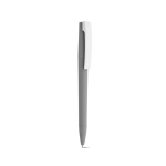 Penna con corpo in plastica riciclata, clip grande e inchiostro blu color grigio