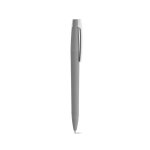Penna con corpo in plastica riciclata, clip grande e inchiostro blu color grigio seconda vista