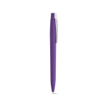 Penna con corpo in plastica riciclata, clip grande e inchiostro blu color viola seconda vista