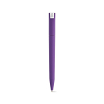 Penna con corpo in plastica riciclata, clip grande e inchiostro blu color viola vista posteriore