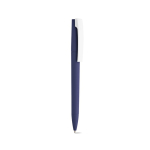 Penna con corpo in plastica riciclata, clip grande e inchiostro blu color blu mare
