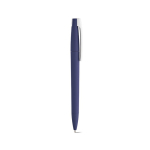Penna con corpo in plastica riciclata, clip grande e inchiostro blu color blu mare seconda vista