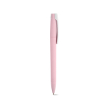 Penna con corpo in plastica riciclata, clip grande e inchiostro blu color rosa chiaro seconda vista