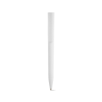 Penna con corpo in plastica riciclata, clip grande e inchiostro blu vista frontale