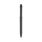 Penna in plastica riciclata con clip rinforzata e inchiostro blu color nero vista frontale