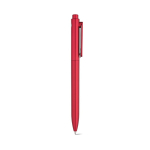 Penna in plastica riciclata con clip rinforzata e inchiostro blu color rosso seconda vista