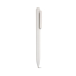 Penna in plastica riciclata con clip rinforzata e inchiostro blu color bianco
