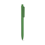 Penna in plastica riciclata con clip rinforzata e inchiostro blu color verde