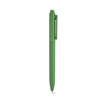 Penna in plastica riciclata con clip rinforzata e inchiostro blu color verde seconda vista