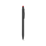 Penna in alluminio riciclato con puntatore touch e inchiostro blu color rosso