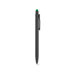 Penna in alluminio riciclato con puntatore touch e inchiostro blu color verde seconda vista