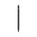 Penna in alluminio riciclato con puntatore touch e inchiostro blu color argento vista posteriore