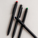 Penna in alluminio riciclato con puntatore touch e inchiostro blu
